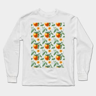 Orange seamless pattern Long Sleeve T-Shirt